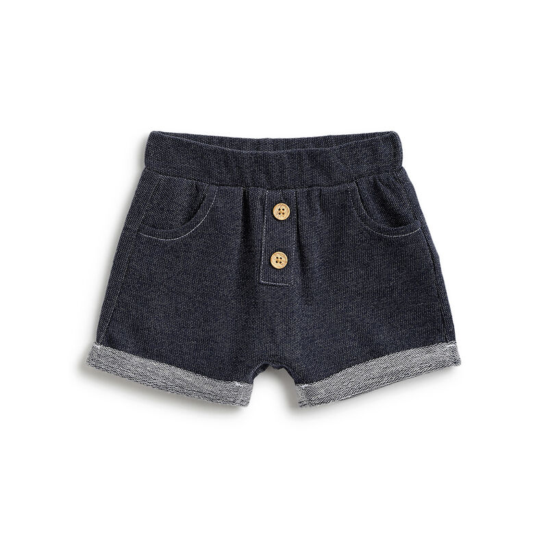Boys Medium Blue Solid Shorts image number 0